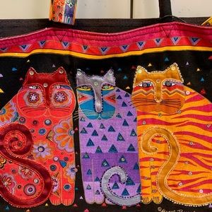 Laurel Burch "Feline Friends" Large Square Tote - LB771